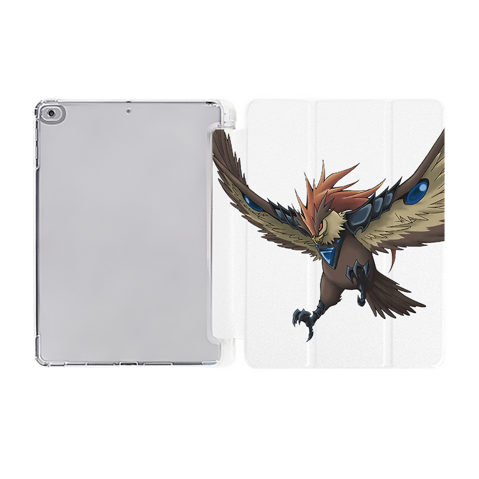（画像用） 遊☆戯☆王 Yu-Gi-Oh! IPad ケース ペン収納付き 三つ折りスタンド PUレザー×シリコン 対応機種9.5/10.5/10.9インチ